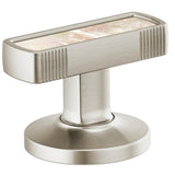 Brizo - Kintsu Widespread Lavatory Knob with Mother of Pearl Inlay Handle Kit - Luxe Nickel