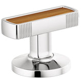Brizo - Kintsu Widespread Lavatory Knob with Wood Inlay Handle Kit - Chrome