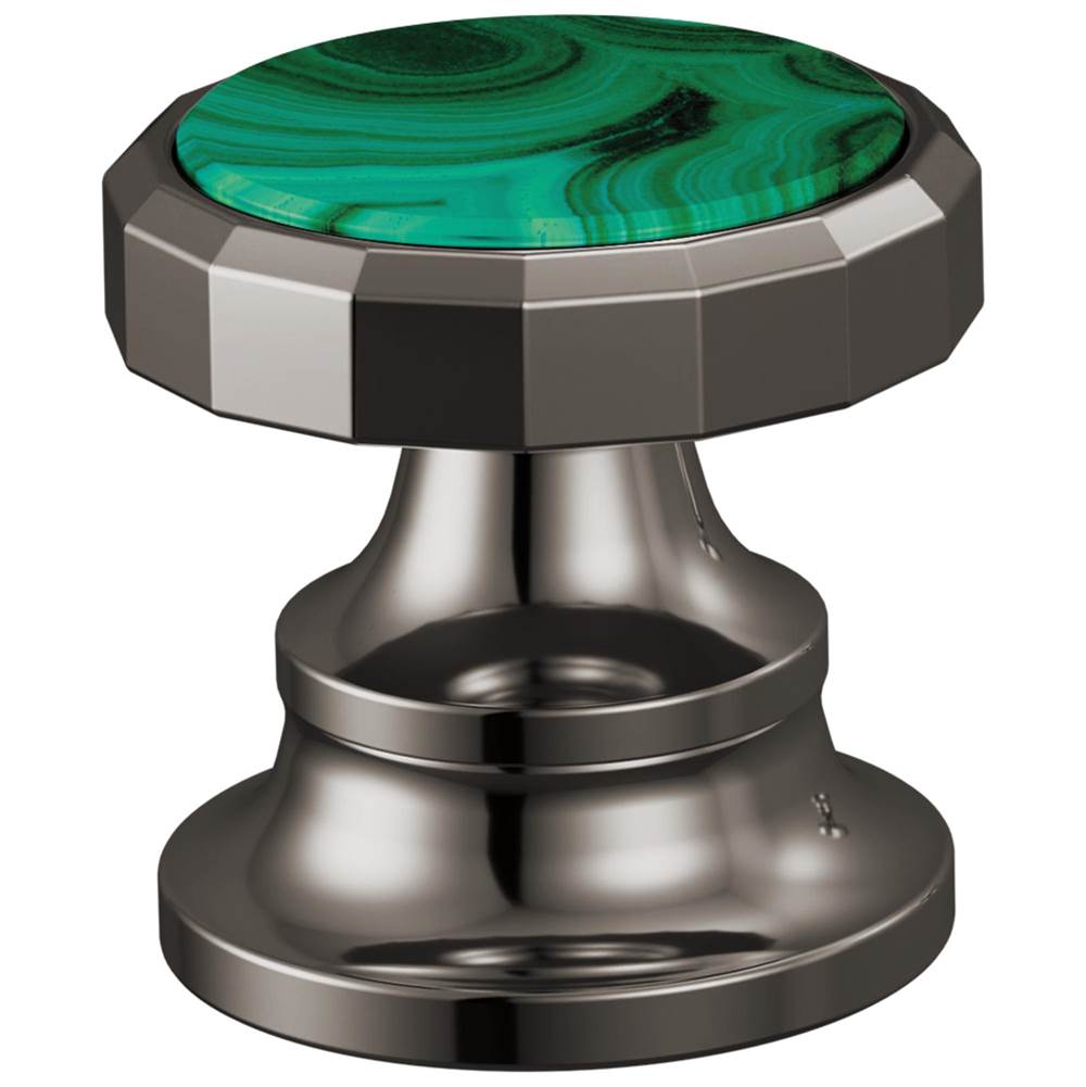 Brizo - BeauclereE Widespread Lavatory Wheel Handle Kit - Brilliance Black Onyx With Malachite