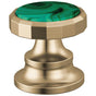 Brizo - BeauclereE Widespread Lavatory Wheel Handle Kit - Luxe Gold With Malachite