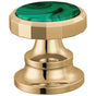 Brizo - BeauclereE Widespread Lavatory Wheel Handle Kit - Polished Gold With Malachite