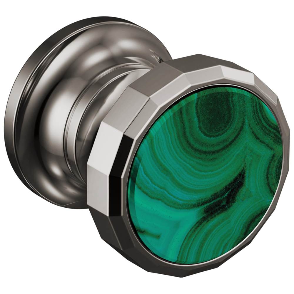 Brizo - BeauclereE Wall Mount Lavatory Wheel Handle Kit - Brilliance Black Onyx With Malachite