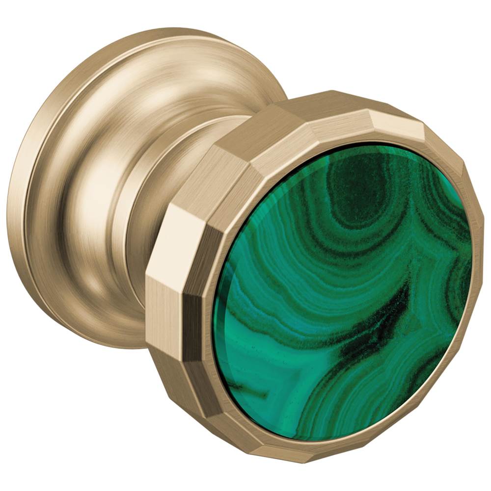 Brizo - BeauclereE Wall Mount Lavatory Wheel Handle Kit - Luxe Gold With Malachite