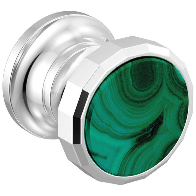Brizo - BeauclereE Wall Mount Lavatory Wheel Handle Kit - Polished Chrome With Malachite