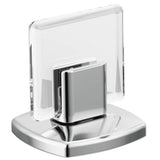 Brizo - AllariaE Widespread Lavatory Knob Handle Kit - Polished Chrome  With  Clear Acrylic