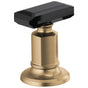 Brizo - Invari Widespread Lavatory Black Crystal Knob Handle Kit - Luxe Gold  With  Black Crystal