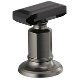 Brizo - Invari Widespread Lavatory Black Crystal Knob Handle Kit - Luxe Steel  With  Black Crystal