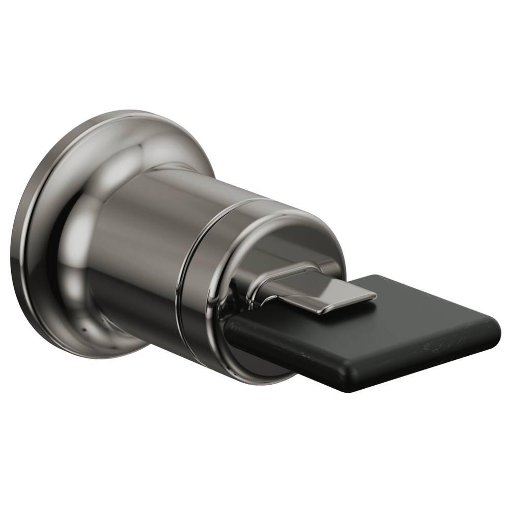 Brizo - AllariaE Two-Hole, Single-Handle Wall Mount Lavatory Faucet Knob Handle Kit - Brilliance Black Onyx  With  Matte Black