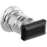 Brizo - Invari Wall Mount Lavatory Black Crystal Knob Handle Kit - Polished Chrome  With  Black Crystal