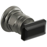 Brizo - Invari Wall Mount Lavatory Black Crystal Knob Handle Kit - Luxe Steel  With  Black Crystal