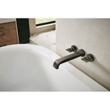 AllariaE Two-Handle Wall Mount Tub Filler Knob Handle Kit