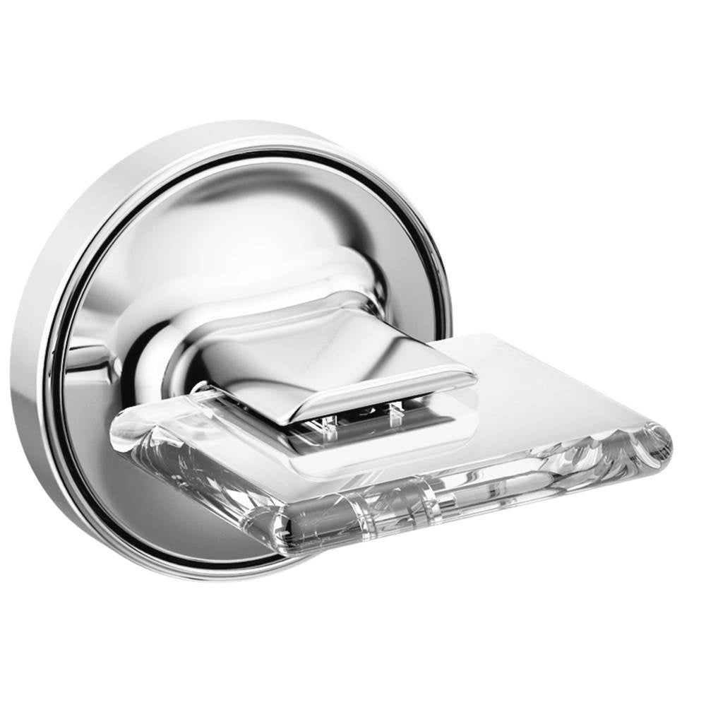 Brizo - AllariaE Two-Handle Wall Mount Tub Filler Knob Handle Kit - Polished Chrome  With  Clear Acrylic