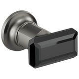 Brizo - Invari Two-Handle Wall Mount Tub Filler Black Crystal Knob Handle Kit - Luxe Steel  With  Black Crystal