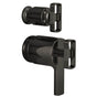 Brizo - Kintsu TempAssure Thermostatic Valve with Diverter Trim Knob Handle Kit - Brilliance Black Onyx