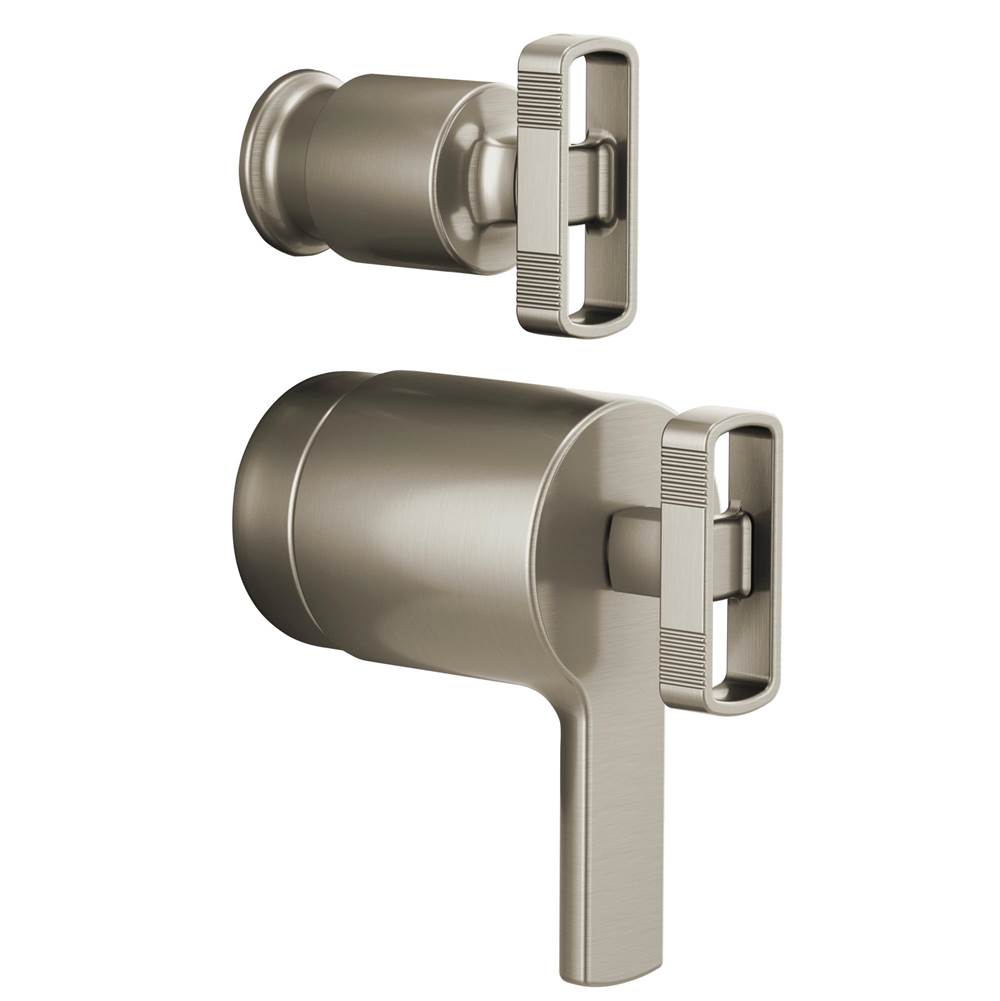 Brizo - Kintsu TempAssure Thermostatic Valve with Diverter Trim Knob Handle Kit - Luxe Nickel