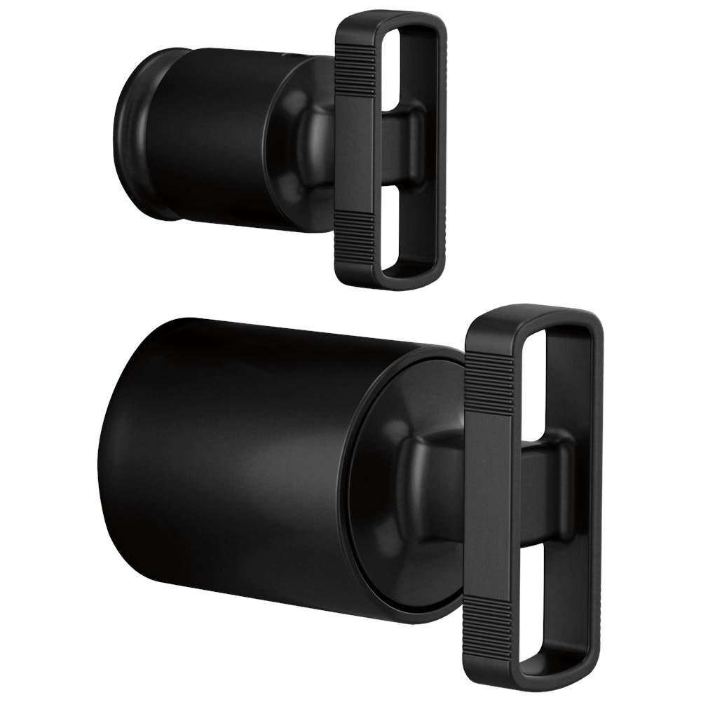 Brizo - Kintsu Pressure Balance Integrated Diverter Trim Knob Handles - Matte Black