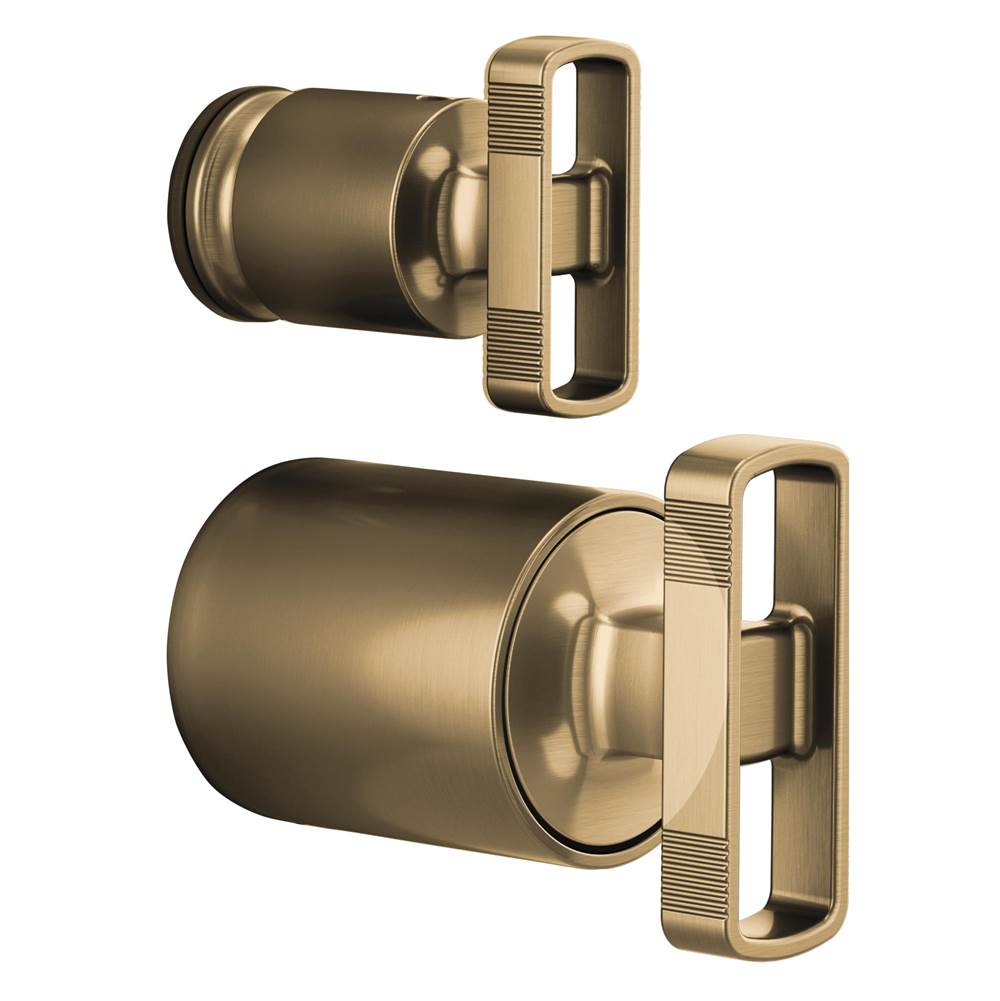 Brizo - Kintsu Pressure Balance Valve with Integrated Diverter Trim Knob Handle Kit - Luxe Gold