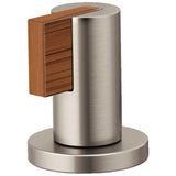 Brizo - Litze Widespread Lavatory Lever Handle Kit - Luxe Nickel  With  Teak Wood