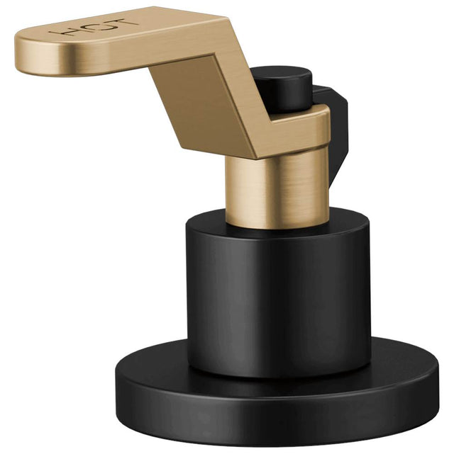 Brizo - Litze Widespread Handle Kit - Industrial Lever - Matte Black With Luxe Gold