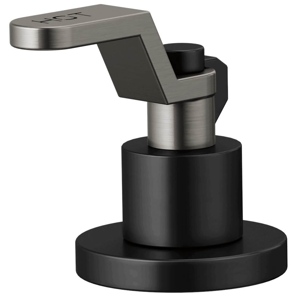 Brizo - Litze Widespread Handle Kit - Industrial Lever - Matte Black With Luxe Steel