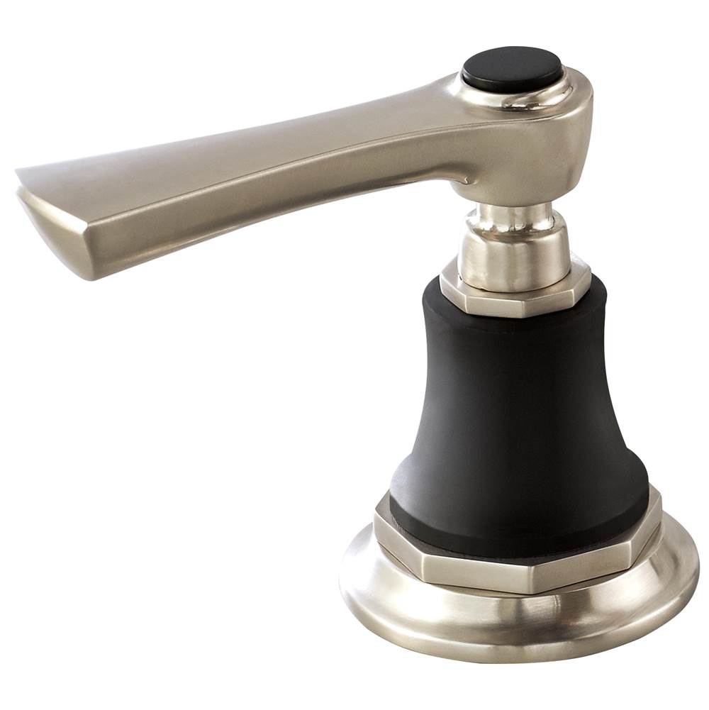 Brizo - Rook Widespread Lavatory and Bidet Lever Handle Kit - Luxe Nickel   With Matte Black