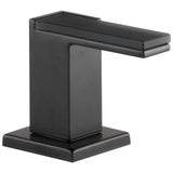 Brizo - Siderna Widespread Lavatory and Bidet Solar Gray Glass Lever Handle Kit - Matte Black