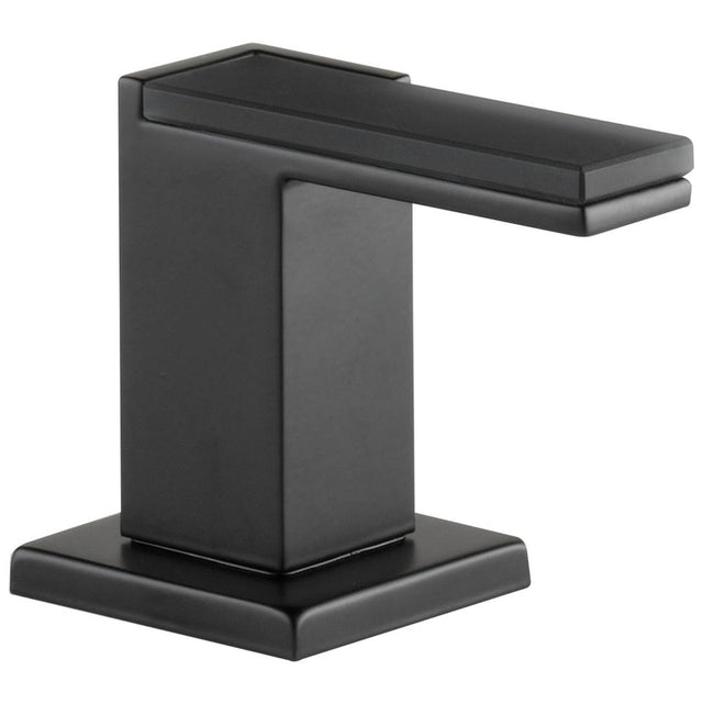 Brizo - Siderna Widespread Lavatory and Bidet Solar Gray Glass Lever Handle Kit - Matte Black