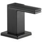 Brizo - Siderna Widespread Lavatory and Bidet Solar Gray Glass Lever Handle Kit - Matte Black