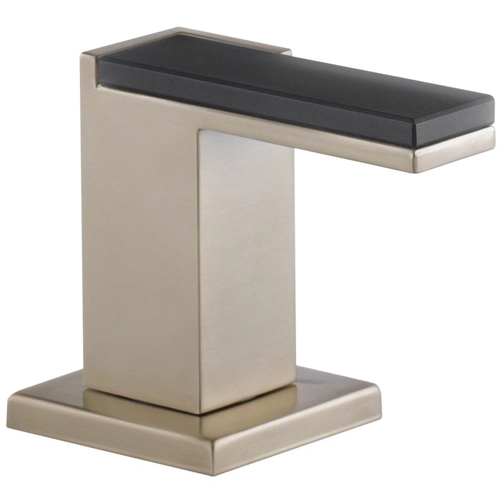 Brizo - Siderna Widespread Lavatory and Bidet Solar Gray Glass Lever Handle Kit - Brushed Nickel