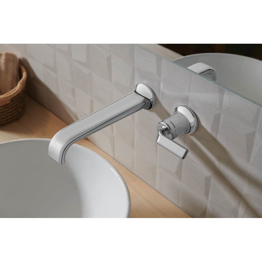 AllariaE Two-Hole, Single-Handle Wall Mount Lavatory Faucet Twist Handle Kit