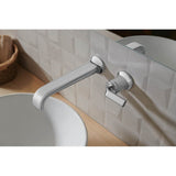 AllariaE Two-Hole, Single-Handle Wall Mount Lavatory Faucet Twist Handle Kit