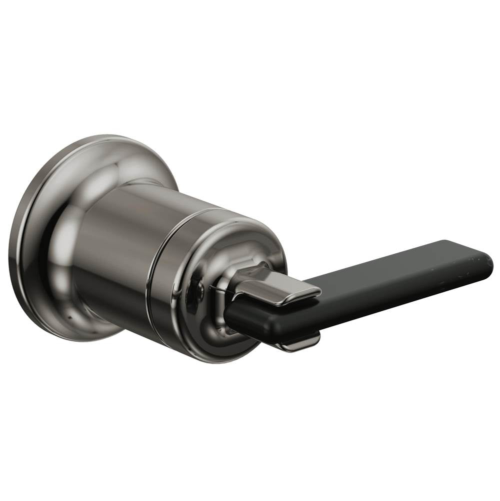 Brizo - AllariaE Two-Hole, Single-Handle Wall Mount Lavatory Faucet Lever Handle Kit - Brilliance Black Onyx  With  Matte Black