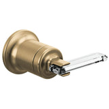 Brizo - AllariaE Two-Hole, Single-Handle Wall Mount Lavatory Faucet Lever Handle Kit - Luxe Gold  With  Clear Acrylic