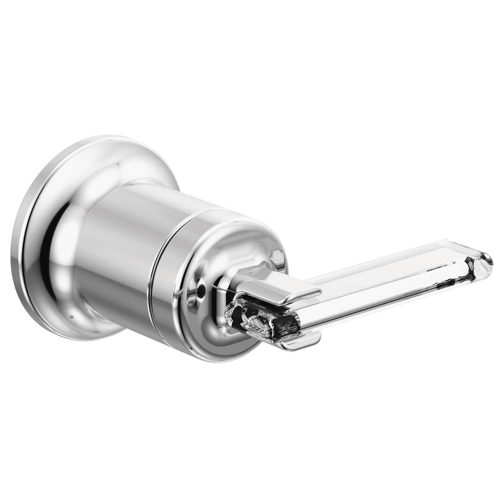 Brizo - AllariaE Two-Hole, Single-Handle Wall Mount Lavatory Faucet Lever Handle Kit - Polished Chrome  With  Clear Acrylic