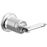 Brizo - AllariaE Two-Hole, Single-Handle Wall Mount Lavatory Faucet Lever Handle Kit - Polished Chrome  With  Clear Acrylic