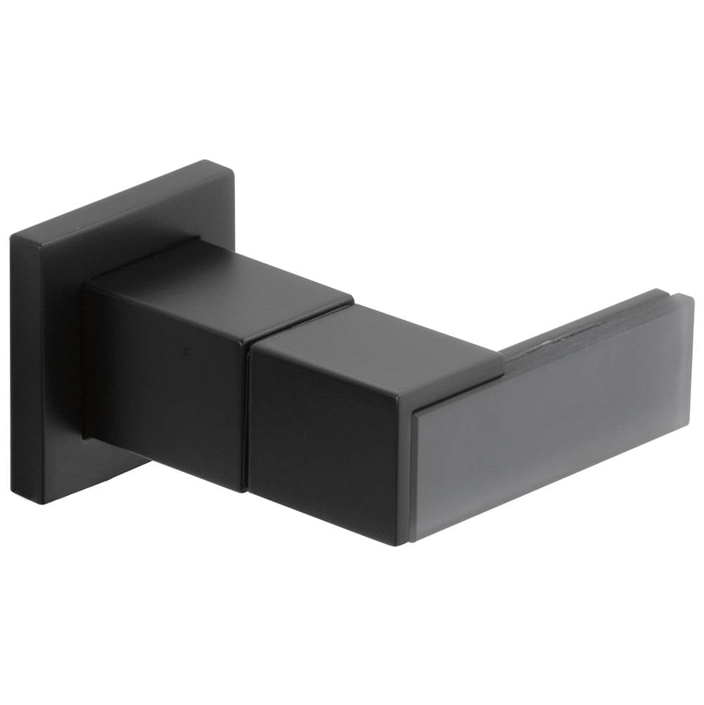 Brizo - Siderna Wall Mount Lavatory Solar Gray Glass Lever Handle Kit - Matte Black