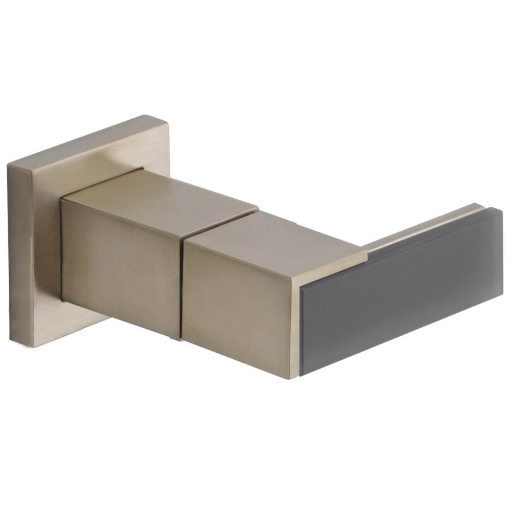 Brizo - Siderna Wall Mount Lavatory Solar Gray Glass Lever Handle Kit - Brushed Nickel