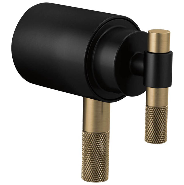 Brizo - Litze Tempassure Thermostatic Trim Handle Kit - T-Lever - Matte Black With Luxe Gold