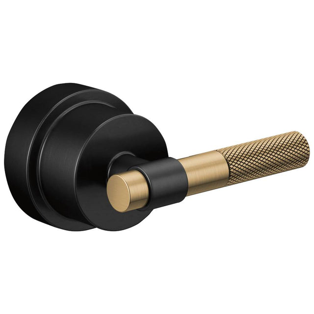 Brizo - Litze Pressure Balance Valve Trim Handle Kit - T-Lever - Matte Black With Luxe Gold