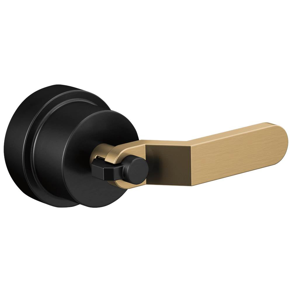 Brizo - Litze Pressure Balance Valve Trim Handle Kit - Industrial Lever - Matte Black With Luxe Gold