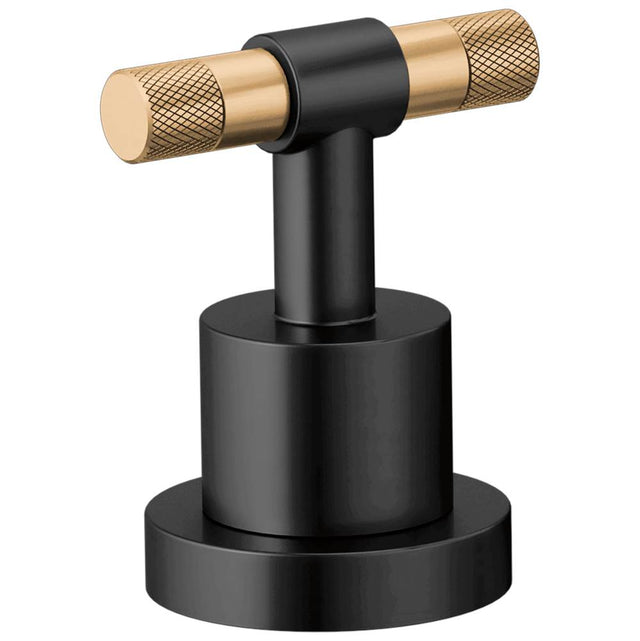 Brizo - Litze Roman Tub Handle Kit - T-Lever - Matte Black With Luxe Gold