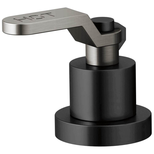 Brizo - Litze Roman Tub Handle Kit - Industrial Lever - Matte Black With Luxe Steel