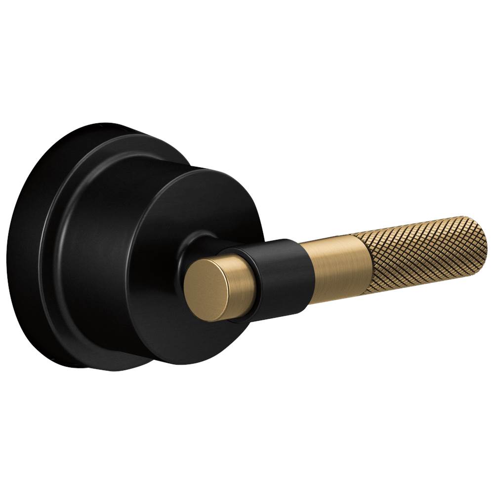 Brizo - Litze Sensori Thermostatic Valve Trim Handle Kit - T-Lever - Matte Black With Luxe Gold