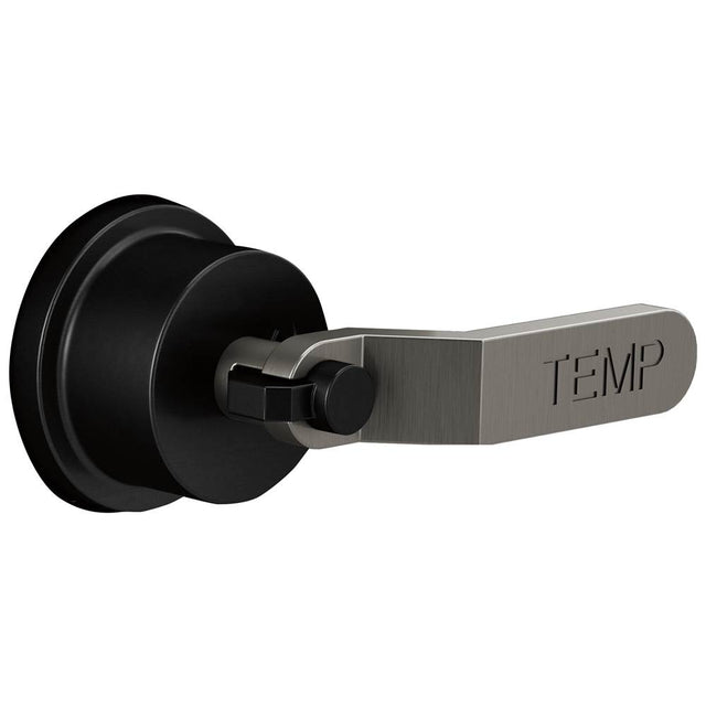 Brizo - Litze Sensori Thermostatic Valve Trim Handle Kit - Industrial Lever - Matte Black With Luxe Steel