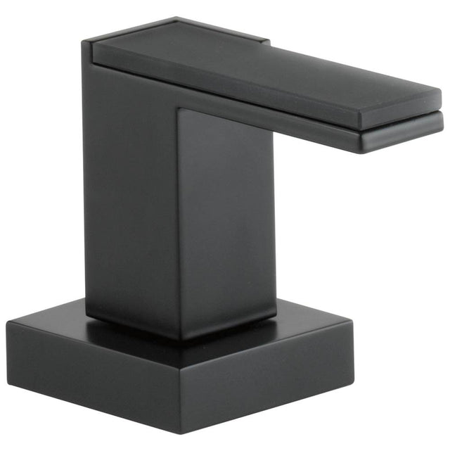Brizo - Siderna Roman Tub Faucet Solar Gray Glass Lever Handle Kit - Matte Black