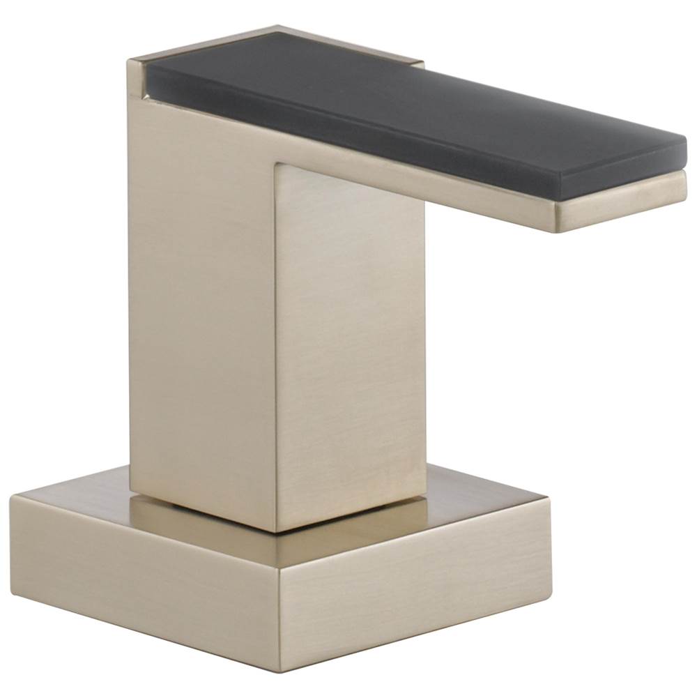 Brizo - Siderna Roman Tub Faucet Solar Gray Glass Lever Handle Kit - Brushed Nickel