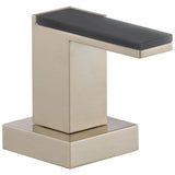 Brizo - Siderna Roman Tub Faucet Solar Gray Glass Lever Handle Kit - Brushed Nickel