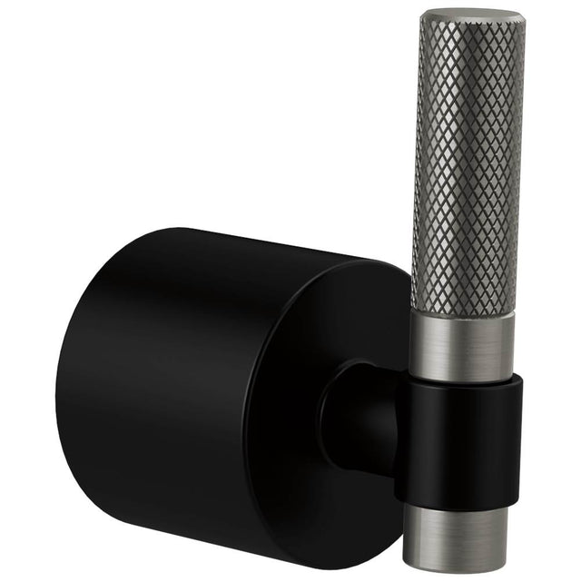 Brizo - Litze Single-Handle Freestanding Tub Filler Handle Kit - T-Lever - Matte Black With Luxe Steel
