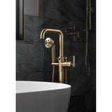 Litze Single-Handle Floor Mount Tub Filler T-Lever Handle Kit