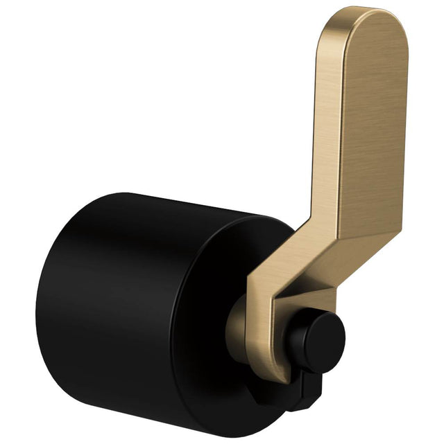 Brizo - Litze Single-Handle Freestanding Tub Filler Handle Kit - Industrial Lever - Matte Black With Luxe Gold